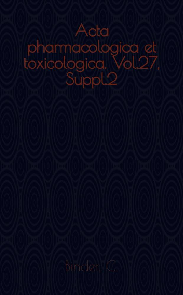Acta pharmacologica et toxicologica. Vol.27, Suppl.2 : Absorption of injected insulin