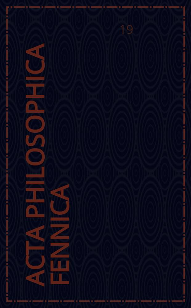 Acta philosophica fennica