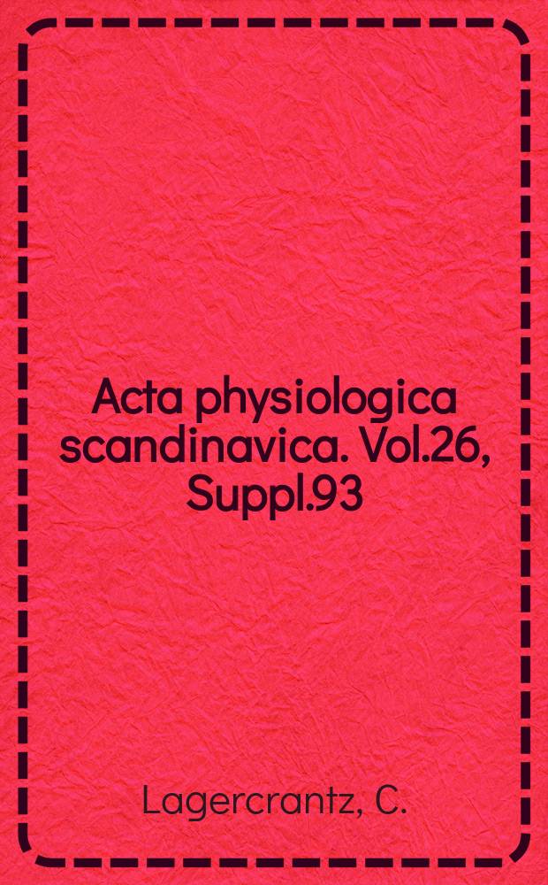 Acta physiologica scandinavica. Vol.26, Suppl.93 : On the theory of counting individual microscopic cells by photoelectric scanning. An improved counting apparatus