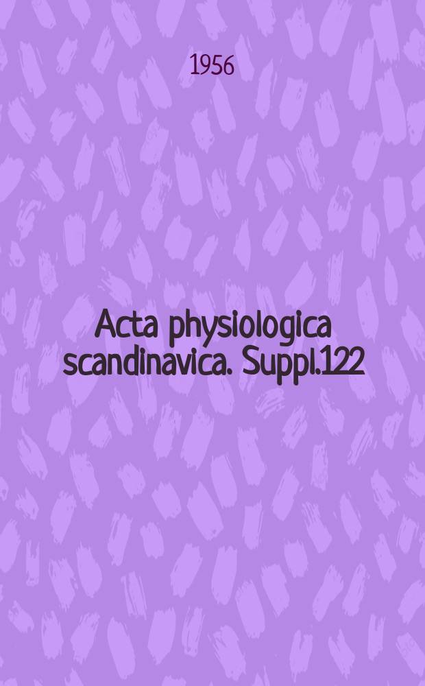 Acta physiologica scandinavica. Suppl.122 : Analysis of the olfactory epithelium