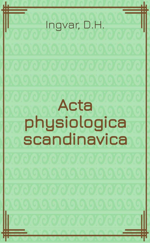 Acta physiologica scandinavica : Spectral sensitivity as measured in cerebral visual centres