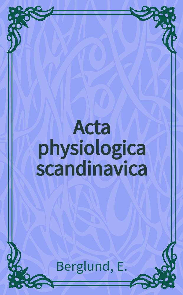 Acta physiologica scandinavica : Transport of inorganic sulfate by the renal tubules