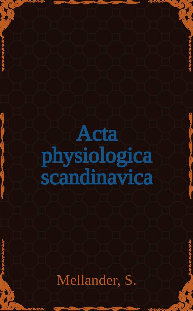 Acta physiologica scandinavica : Comparative studies on the adrenergic neuro-hormonal control of resistance and capacitance blood vessels in the cat