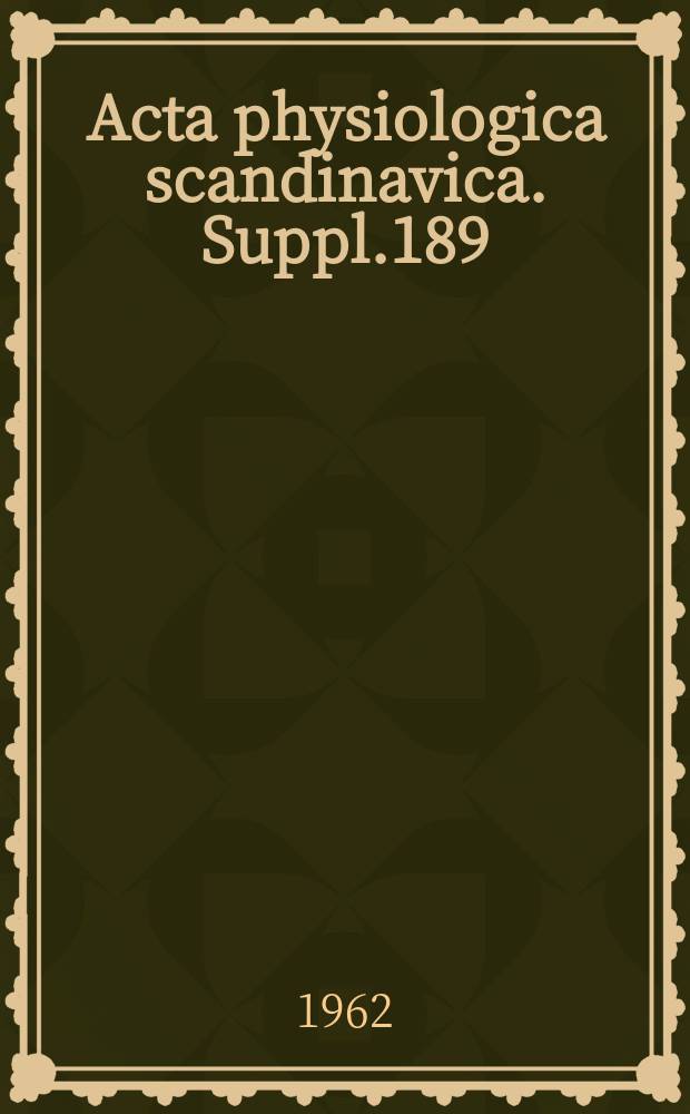 Acta physiologica scandinavica. Suppl.189 : Auditory activity in centrifugal and centripetal coch fibres in cat