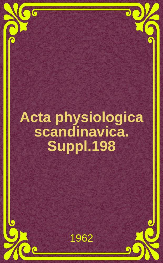 Acta physiologica scandinavica. Suppl.198 : Circulatory responses to stimulation of somatic afferents
