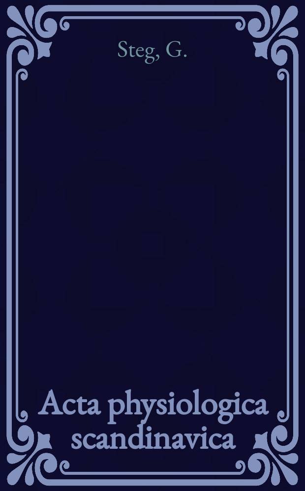 Acta physiologica scandinavica : Efferent muscle innervation and rigidity