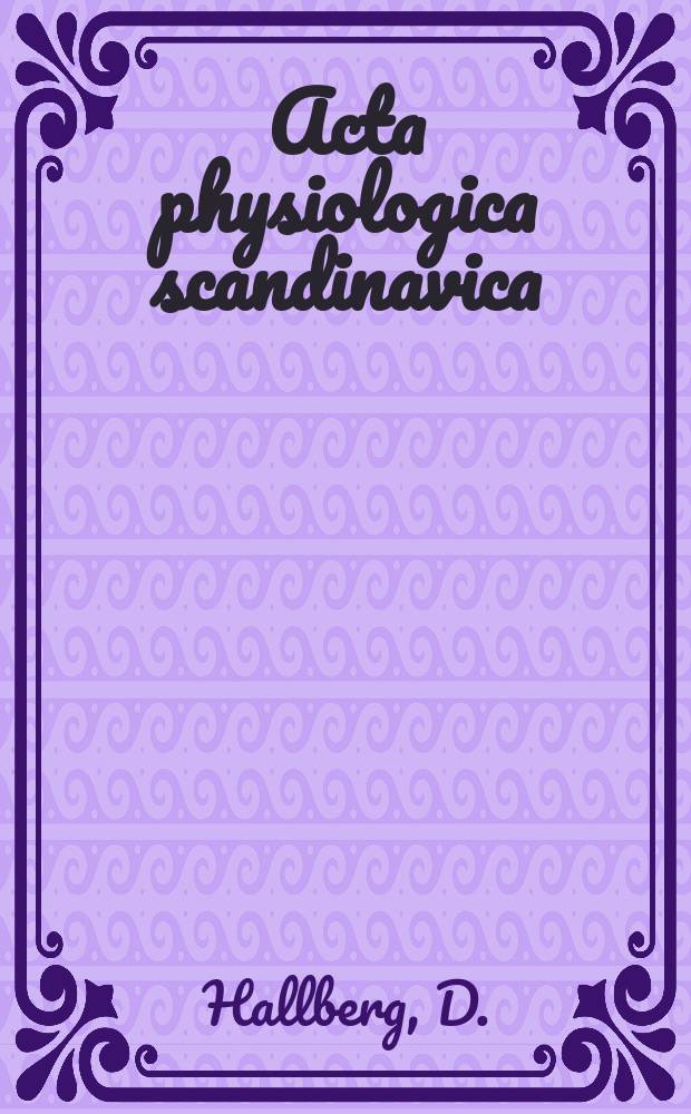 Acta physiologica scandinavica : Elimination of exogenous lipids from the blood stream