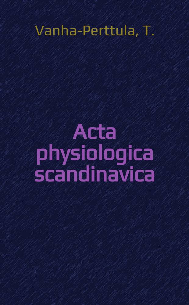 Acta physiologica scandinavica : Esterase of the rat adenohypophysis