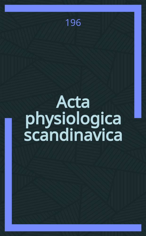 Acta physiologica scandinavica : Studies on the mode of action of &alpha;-methyldopa
