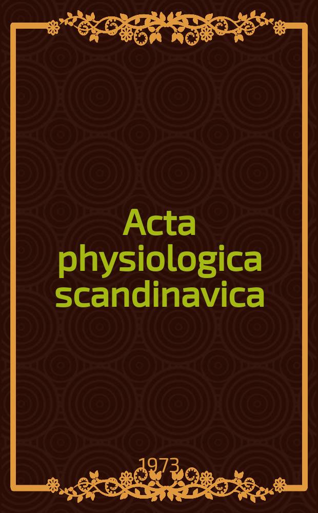 Acta physiologica scandinavica : On the turnover of acetylcholine in the brain