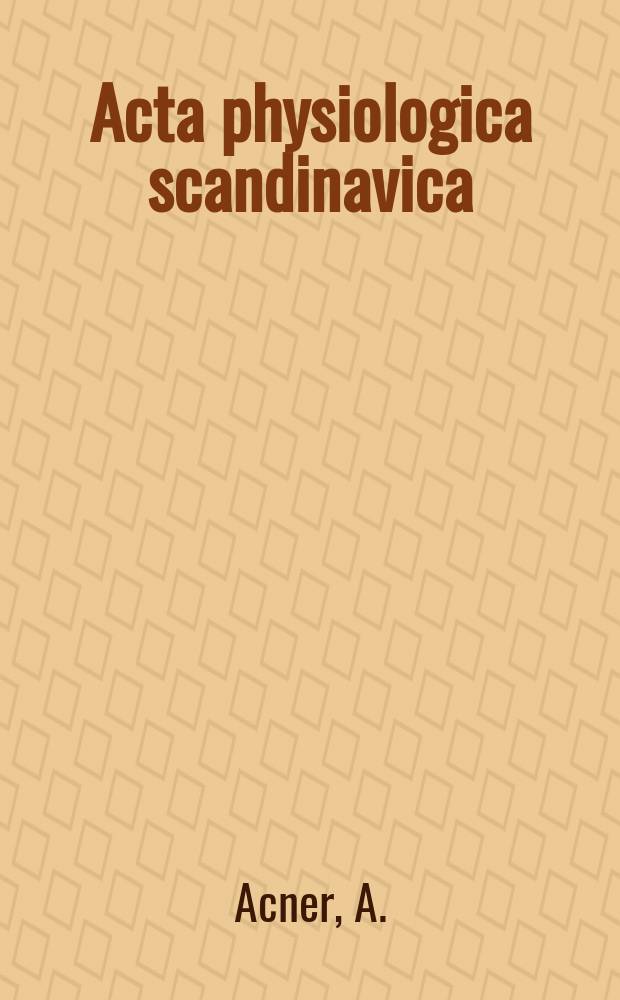 Acta physiologica scandinavica : Energy turnover and mechanical properties...