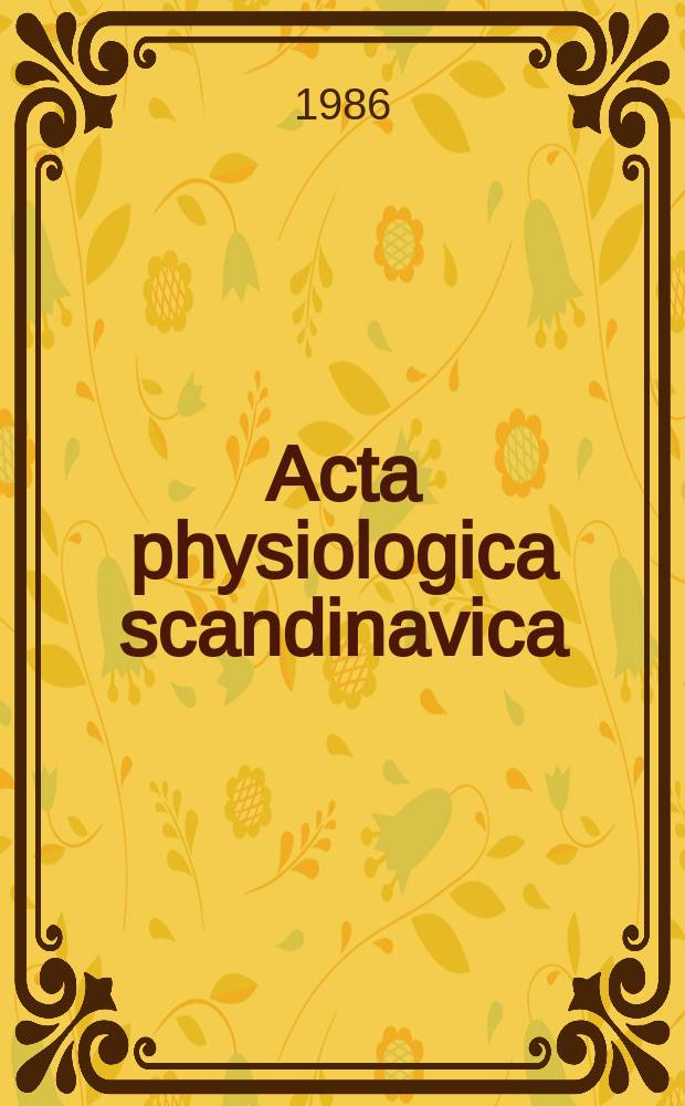 Acta physiologica scandinavica : Exercise in human physiology