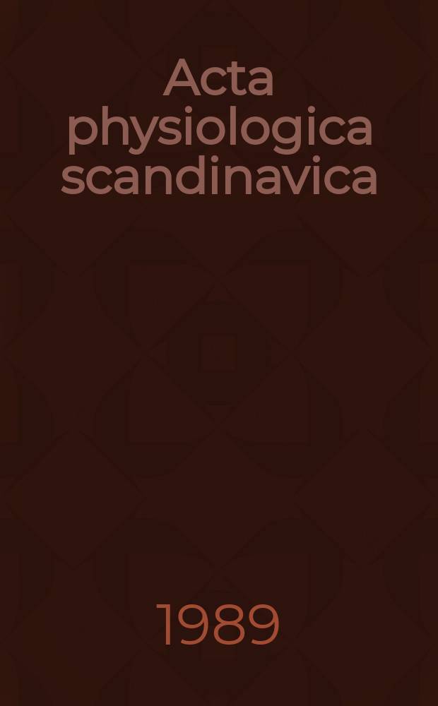 Acta physiologica scandinavica : Ionic regulation in nervous tissue