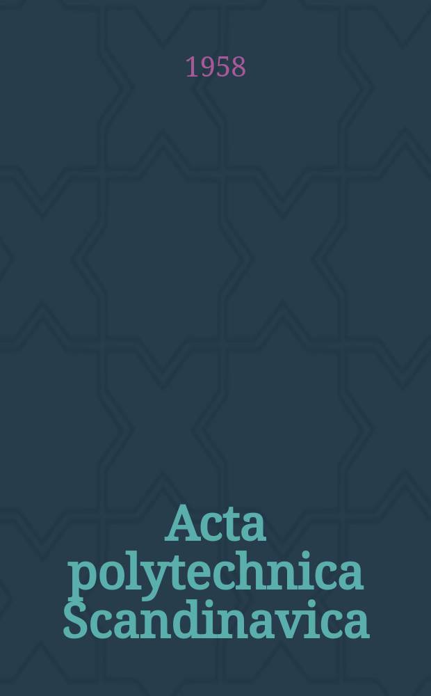 Acta polytechnica Scandinavica : Stable channels