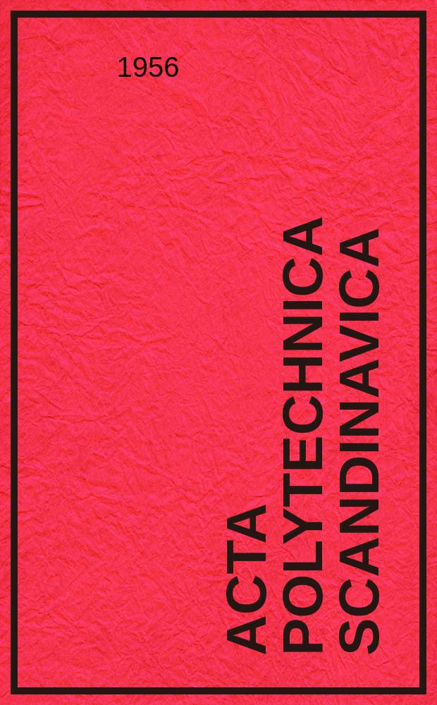 Acta polytechnica Scandinavica : Applied physics series