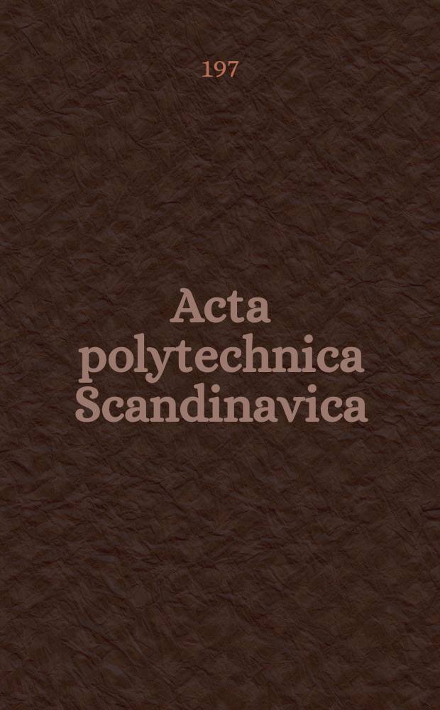 Acta polytechnica Scandinavica : Applied physics series. №93 : On the measurement