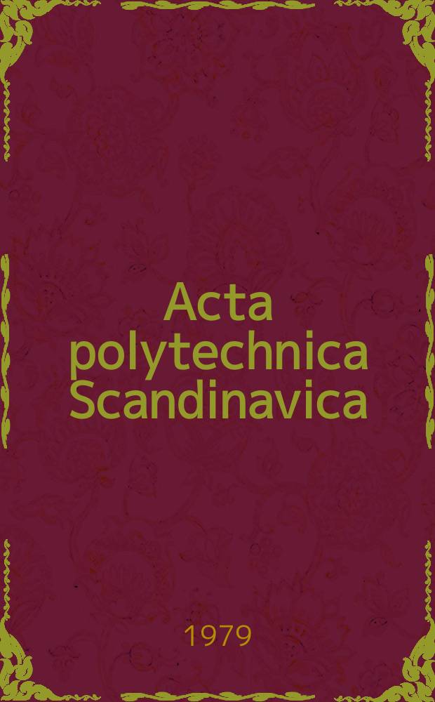 Acta polytechnica Scandinavica : Applied physics series. №126 : The effect of second order.... On the properties of the susceptibility of...