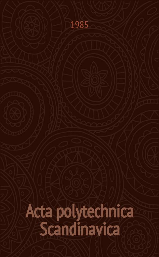 Acta polytechnica Scandinavica : Applied physics series. №149 : Image science'85
