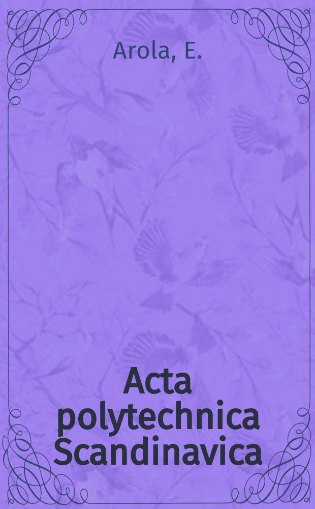 Acta polytechnica Scandinavica : Applied physics series. №174 : The relativistic KKR-CPA method