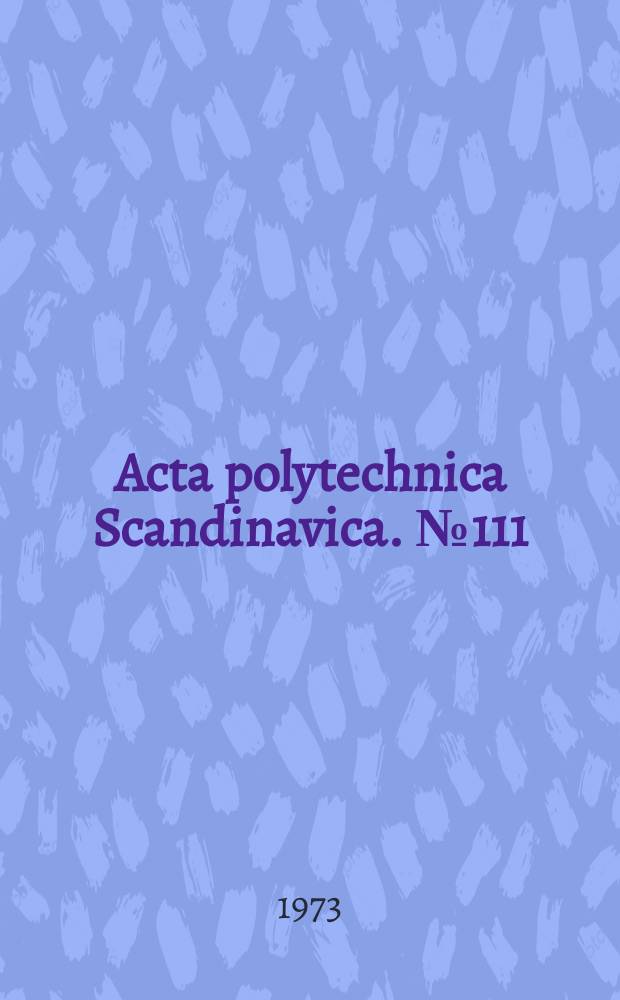 Acta polytechnica Scandinavica. №111 : Effect of some fabric treatments...