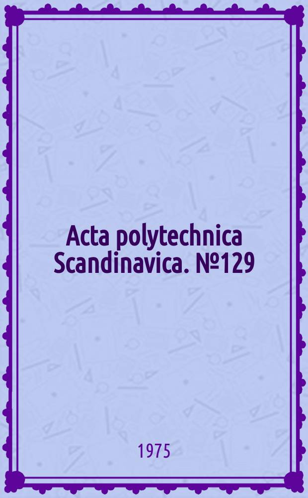 Acta polytechnica Scandinavica. №129 : Capillary pressure as a...