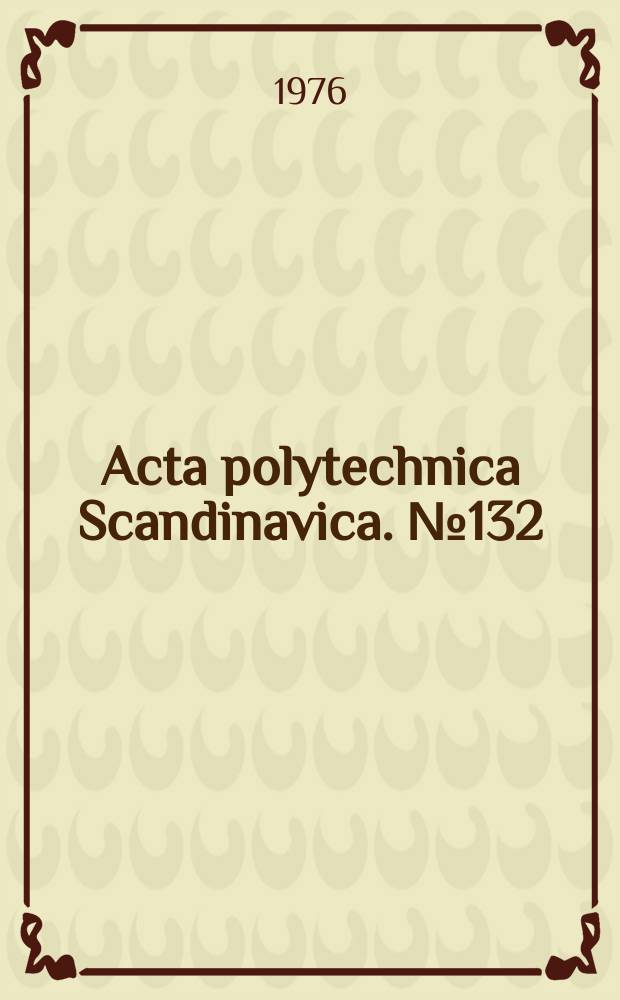 Acta polytechnica Scandinavica. №132 : Fracture morphology of rigid polyvinyl chloride