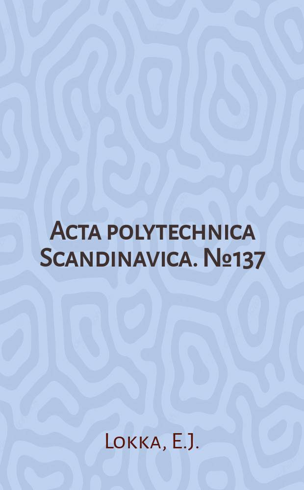 Acta polytechnica Scandinavica. №137 : Potentiometric determination of total sulphur...