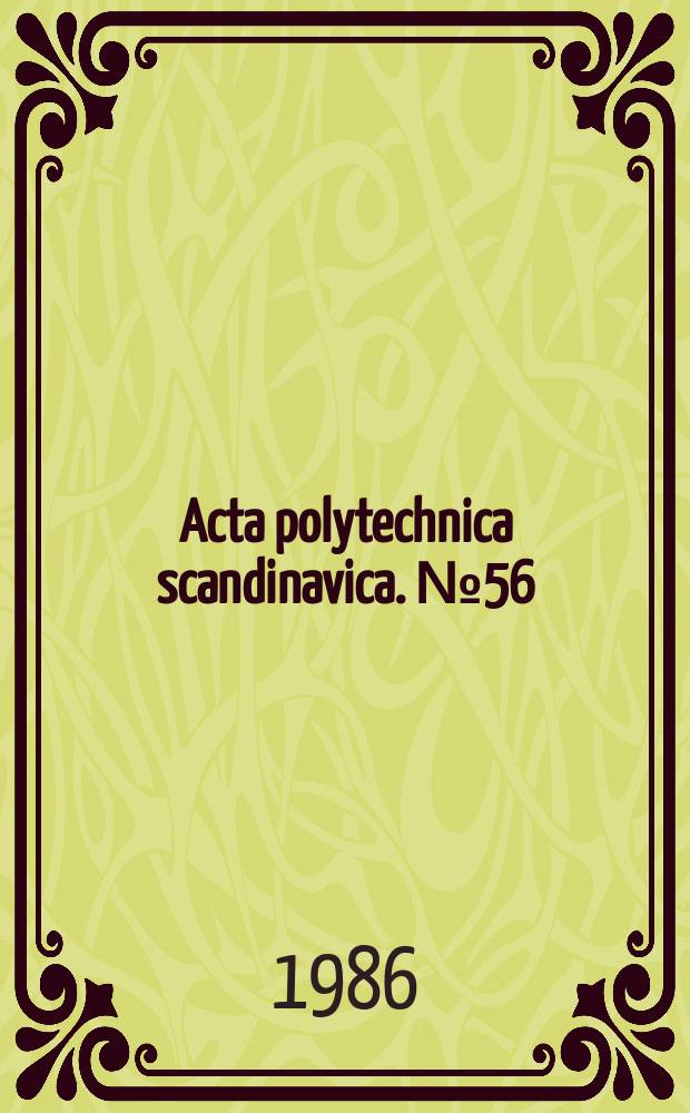 Acta polytechnica scandinavica. №56 : Discrimination and characterization...