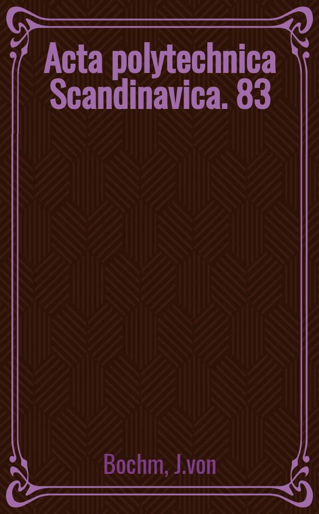Acta polytechnica Scandinavica. 83 : Classical doubly anaharmonic oscillator