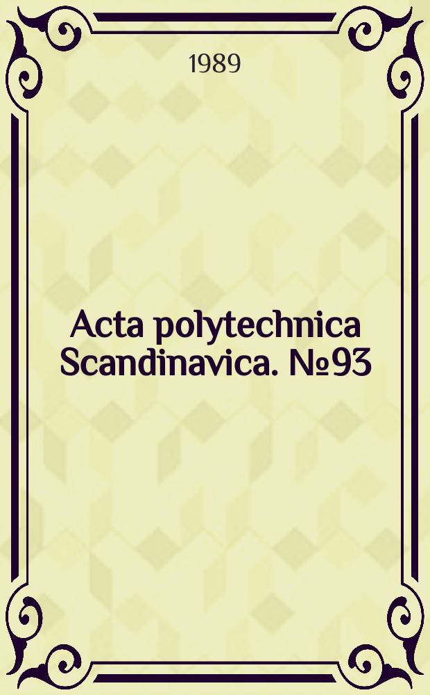 Acta polytechnica Scandinavica. №93 : Kinetic friction between ski and snow