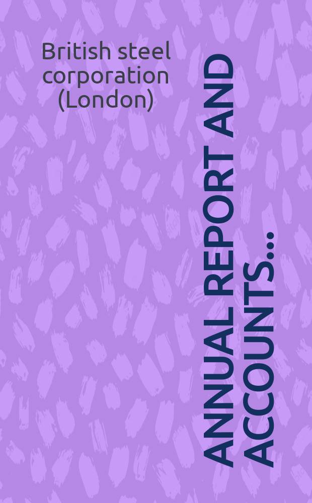 Annual report and accounts ...