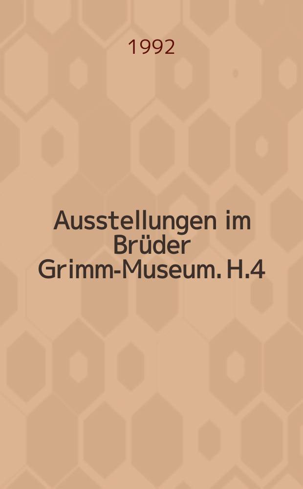 Ausstellungen im Brüder Grimm-Museum. H.4 : Boris Pasternak und Deutschland