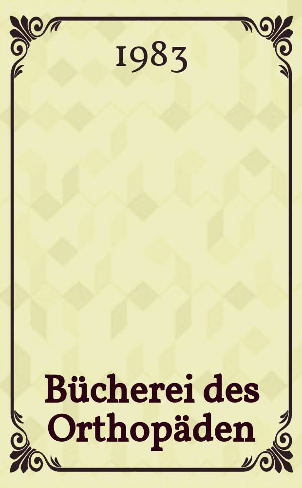 Bücherei des Orthopäden : Beihefte zur Zeitschrift für Orthopädie vereinigt mit "Aktuelle Orthopädie". Bd.33 : Die Ätiopathogenese der Skoliose