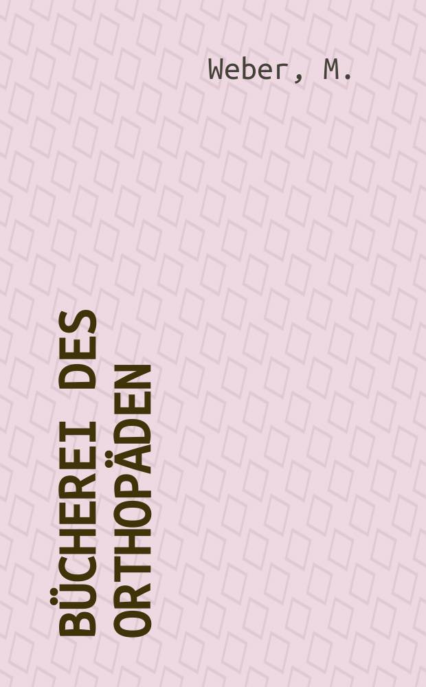 Bücherei des Orthopäden : Beihefte zur Zeitschrift für Orthopädie vereinigt mit "Aktuelle Orthopädie". Bd.35 : Das Pterygium
