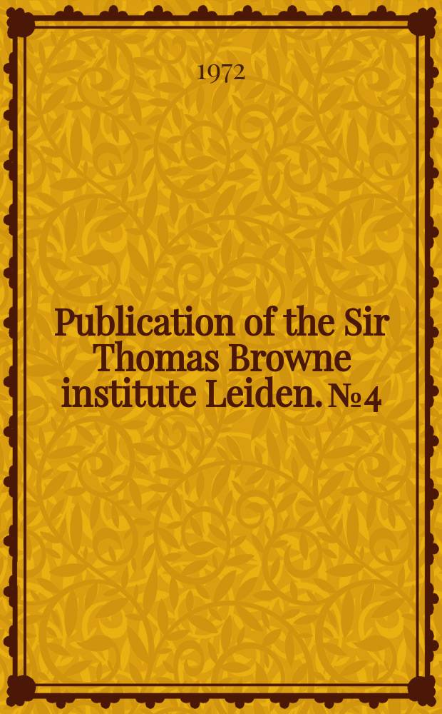 Publication of the Sir Thomas Browne institute Leiden. №4 : Sweelinck's keyboard music