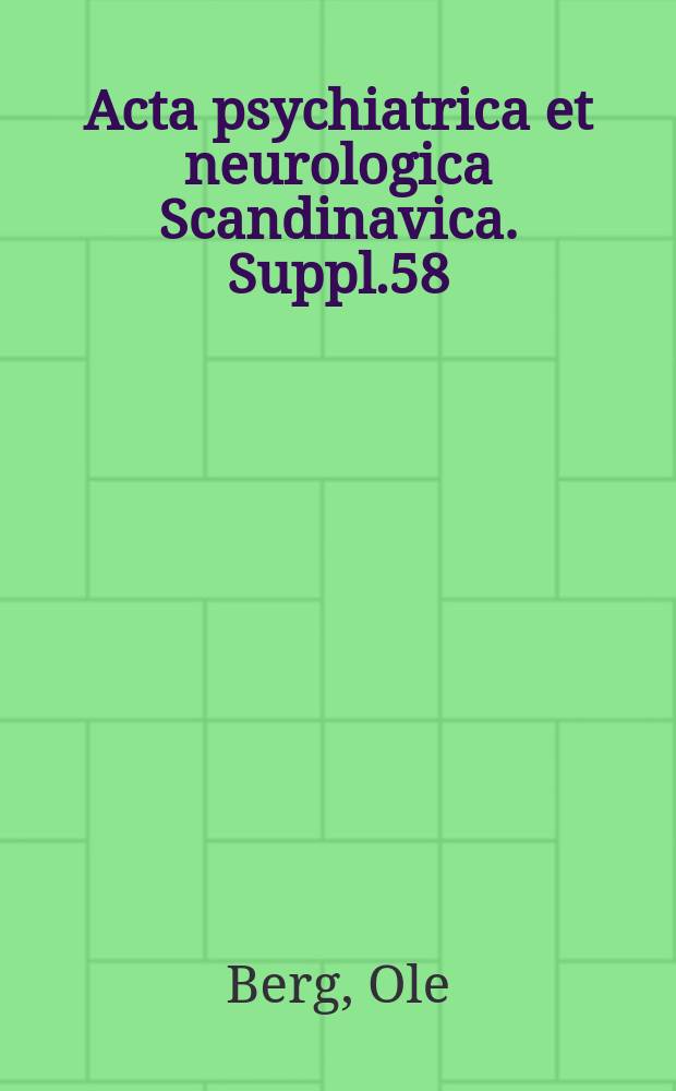 Acta psychiatrica et neurologica Scandinavica. Suppl.58 : A study of the effect of evipan on the flicker fusion intensity in brain in juries