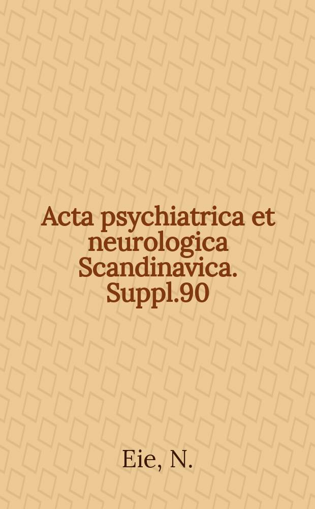 Acta psychiatrica et neurologica Scandinavica. Suppl.90 : Macroscopical investigation of twenty-nine brains subjected to frontal leukotomy
