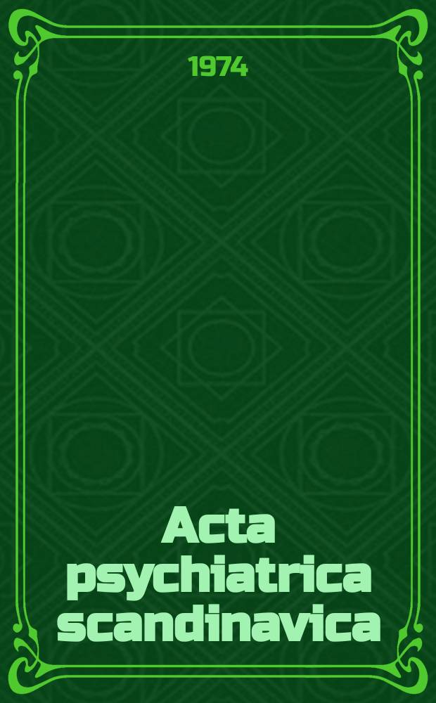 Acta psychiatrica scandinavica : Inheritance of schizophrenia