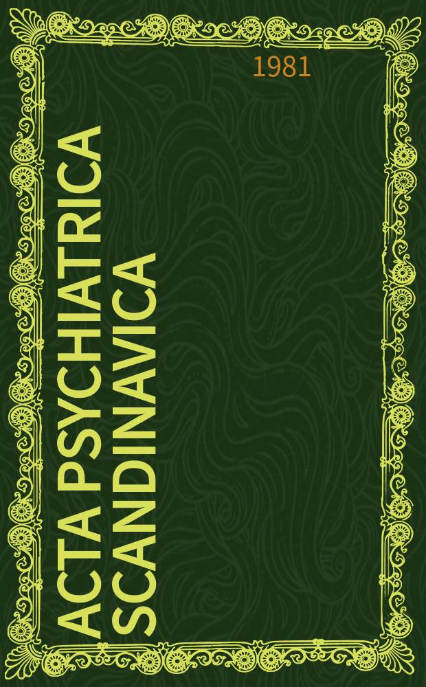 Acta psychiatrica scandinavica : Long-tern neuroleptic treatment benefits and risks