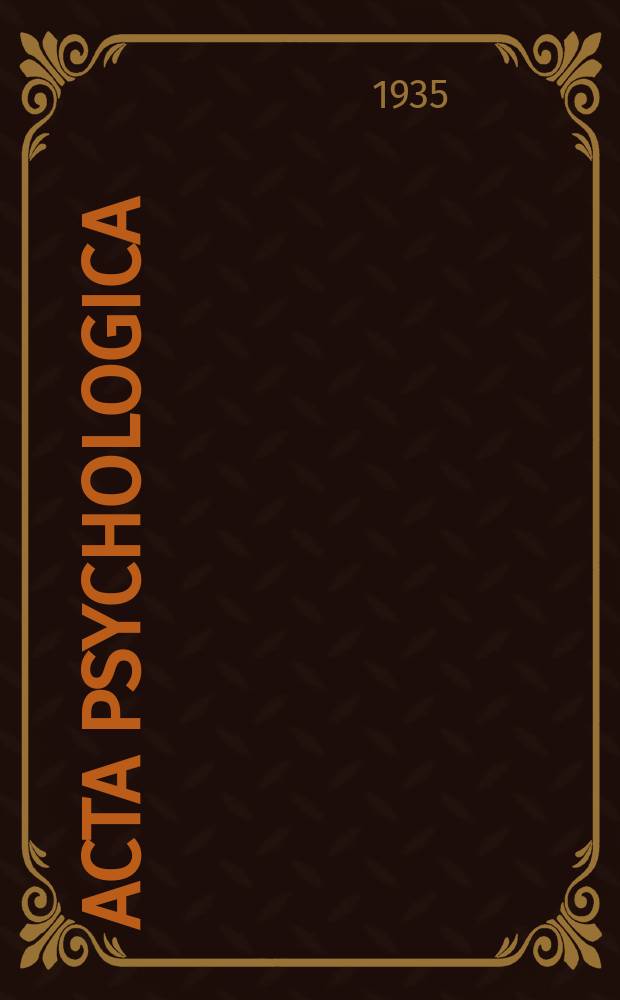 Acta psychologica