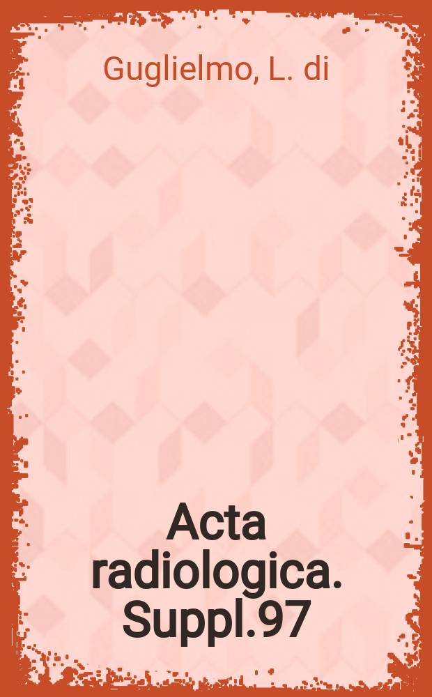 Acta radiologica. Suppl.97 : A roentgenologic study of the coronary arteries in the living
