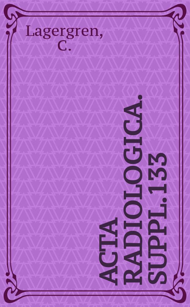 Acta radiologica. Suppl.133 : Biophysical investigations of urinary calculi