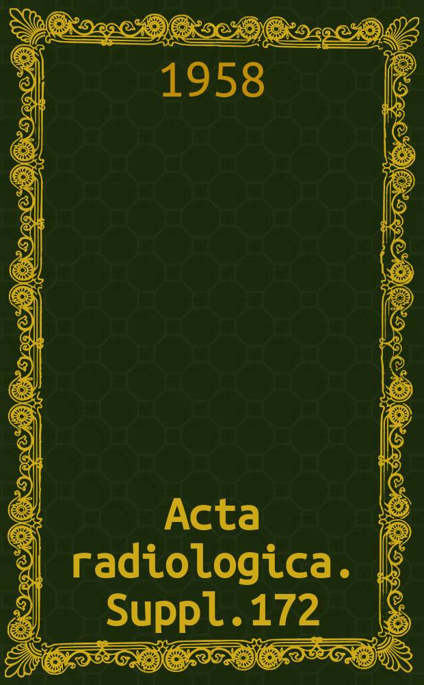 Acta radiologica. Suppl.172 : Aortic valvular diseases studied by percutaneous thoracic aortography