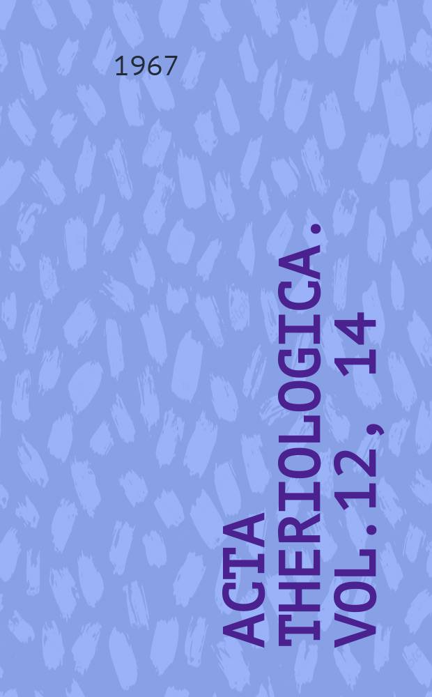 Acta theriologica. Vol.12, 14 : Comparative studies on the morphology of the stomach in the Insectivora