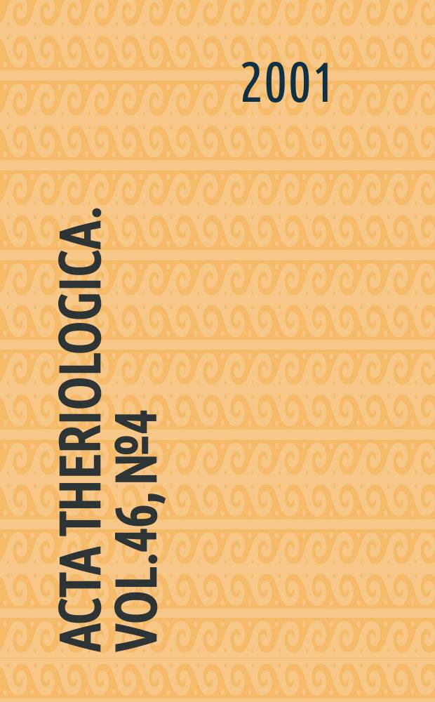 Acta theriologica. Vol.46, №4