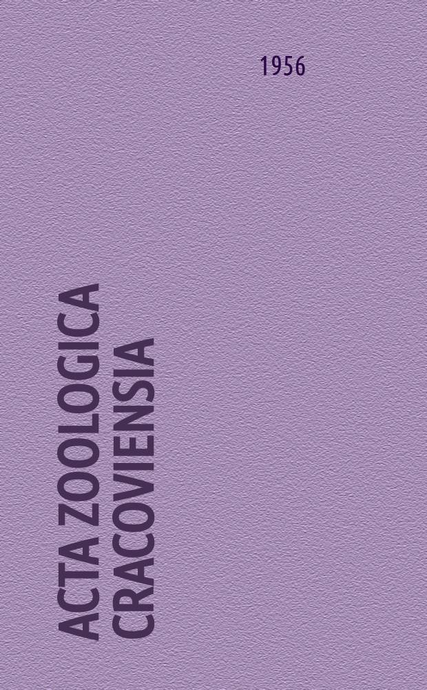 Acta zoologica cracoviensia