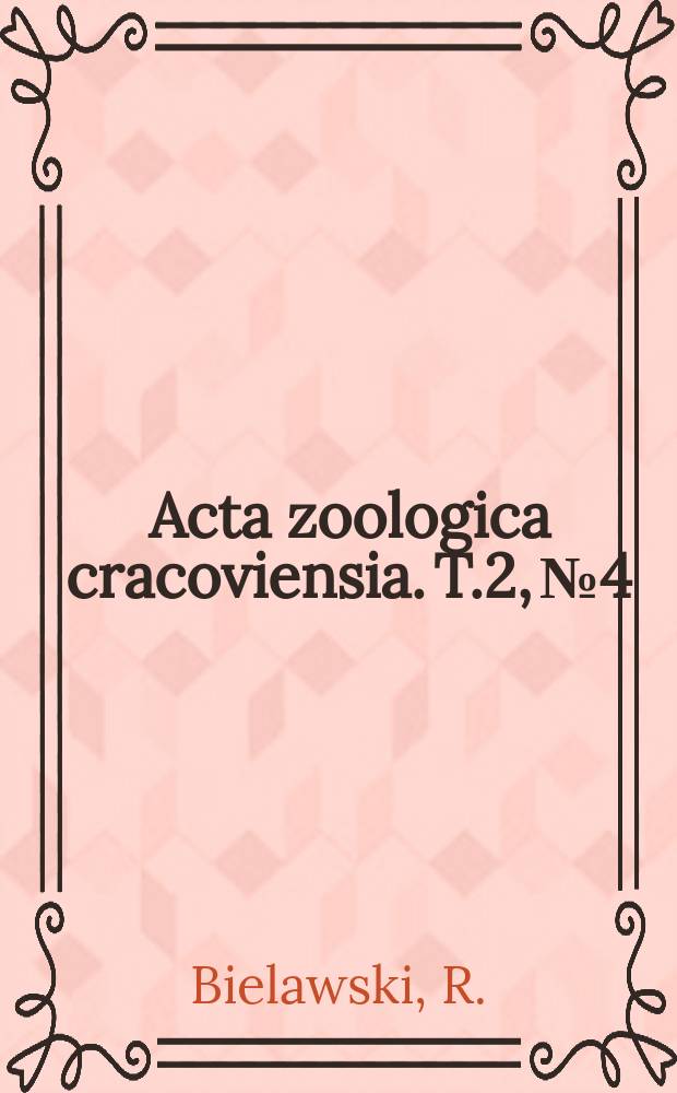 Acta zoologica cracoviensia. T.2, №4 : Notes on some species of Coccinellidae and description of a new species from Tonking (Coleoptera)