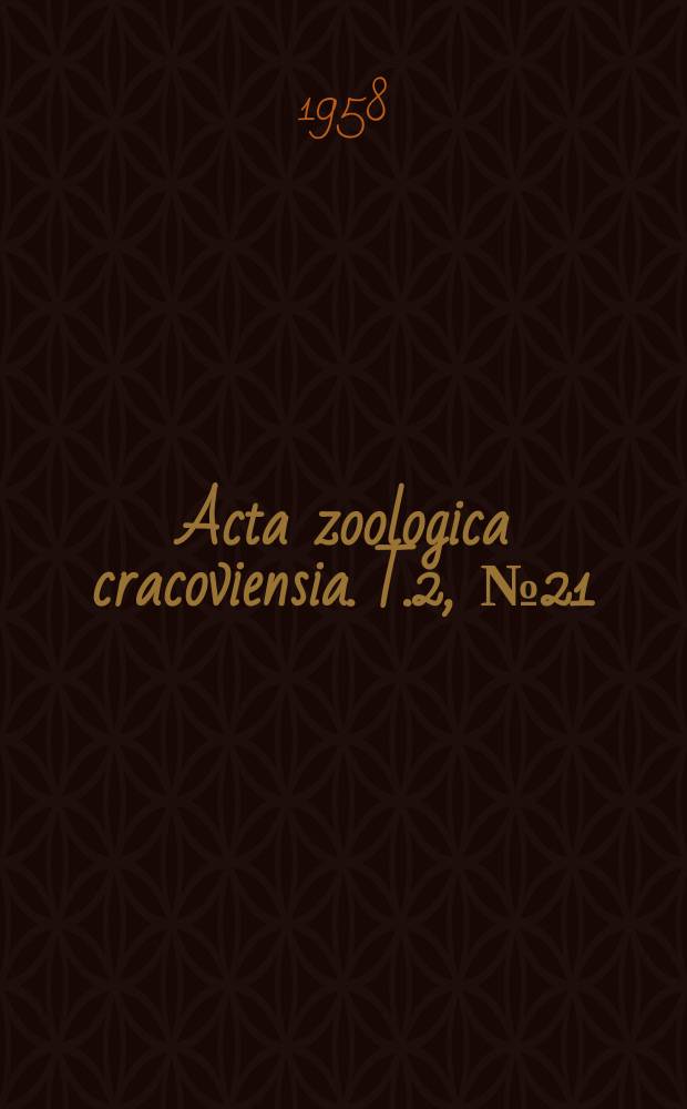 Acta zoologica cracoviensia. T.2, №21 : Zur Kenntnis der neotropischen Scolytiden - und Platypodidenfauna (Coleoptera)