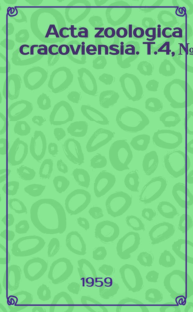 Acta zoologica cracoviensia. T.4, №4 : Studies on the Crambidae (Lepidoptera)