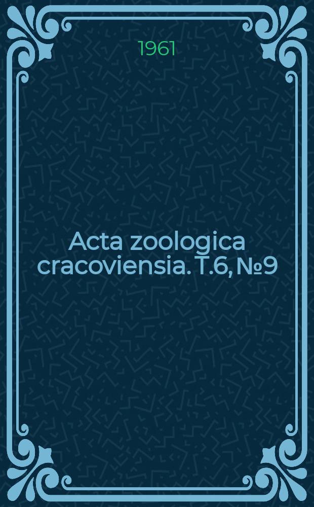Acta zoologica cracoviensia. T.6, №9 : Studies on the Crambidae (Lepidoptera)